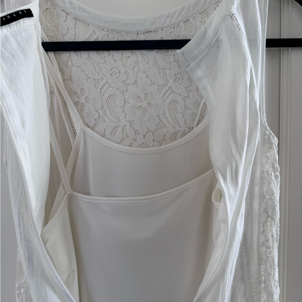 SISLEY Elegant White Lace Maxi Dress - Picture 8 of 10